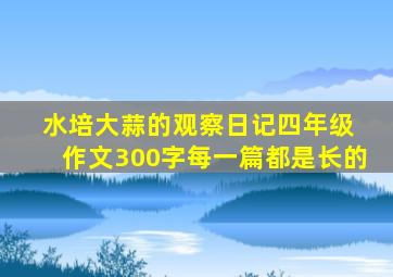 水培大蒜的观察日记四年级 作文300字每一篇都是长的